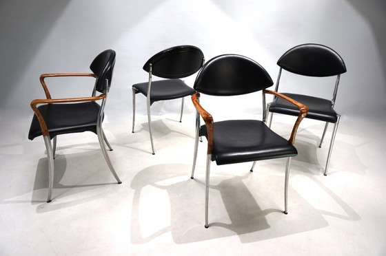 Image 1 of Set of four Coro dining chairs by Luigi Origlia, 1980