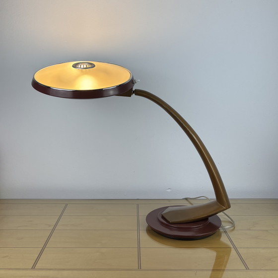 Image 1 of Brutalist Fase Boomerang 2000 Table Lamp by Luis Pérez de la Oliva 1960s-1970s Industrial Design Spain, Mid-Century, Space Age