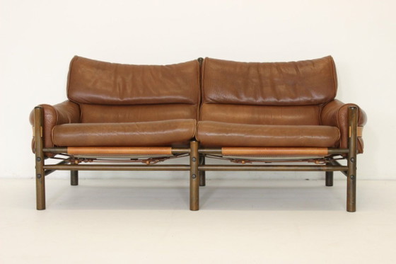 Image 1 of Arne Norell Kontiki Seating Group Leather Sofa Armchair Couch