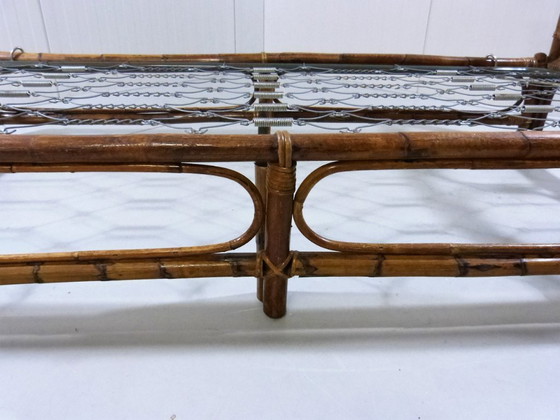 Image 1 of Divano letto in rattan, anni '70