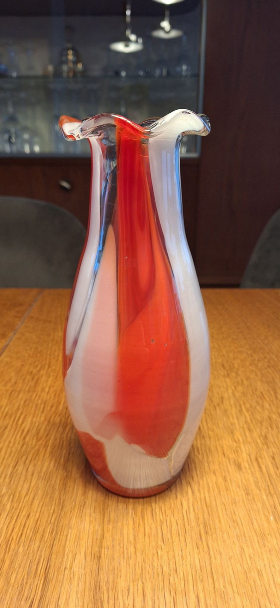 Murano / Empoli Style Vase, Glass, Red (photo 4 of 8)