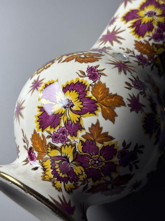 Image 1 of Boch Frères La Louvière Keralux Faience Pitcher by Raymond Chevalier, Belgian Art Deco, 1930s