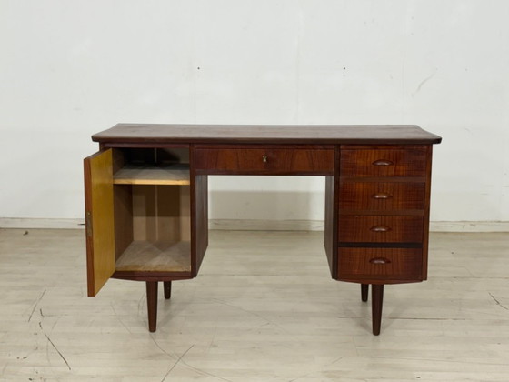 Image 1 of Danish teak desk office desk table wood vintage