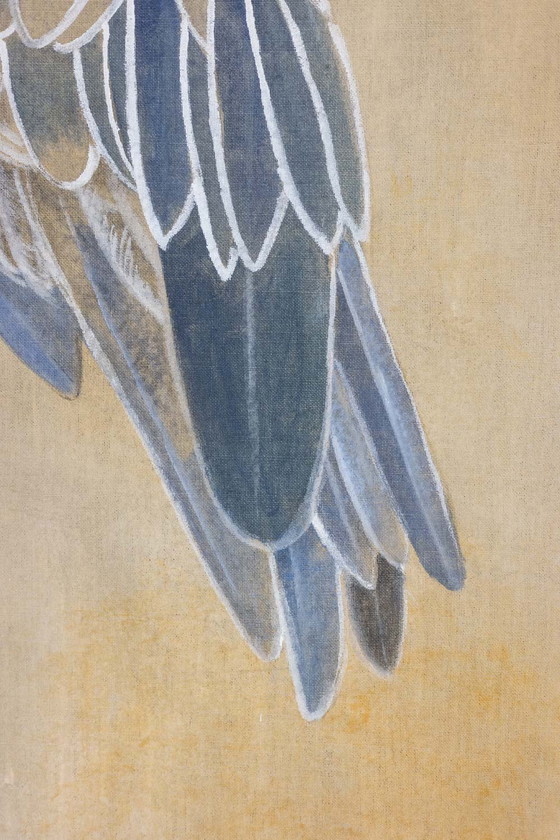 Image 1 of Gemalte Leinwand mit der Darstellung eines Nilschnabels - Zeitgenössisch