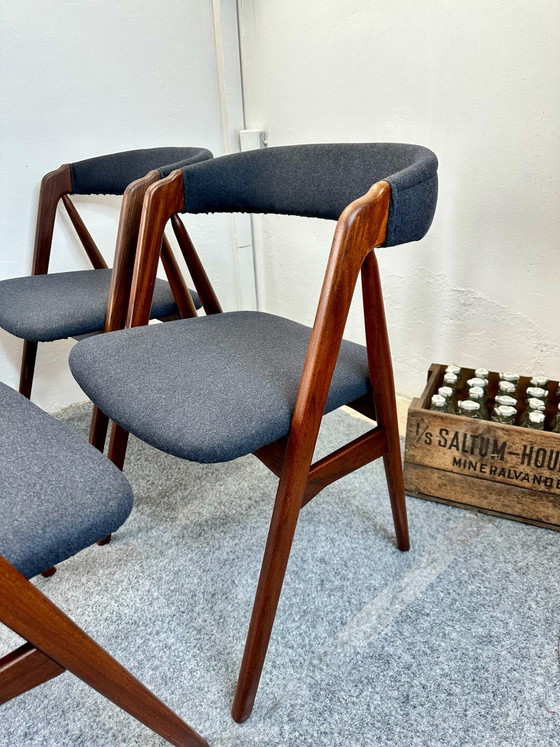 4 Deense Design Teak Eetkamerstoelen 205 Thomas Harlev Farstrup, Hout, Bruin (foto 12 van 15)