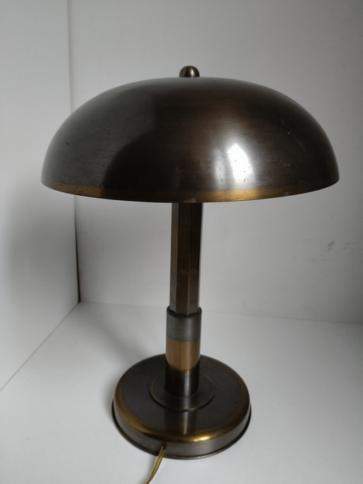 Lámpara de mesa Bauhaus Art Déco de latón