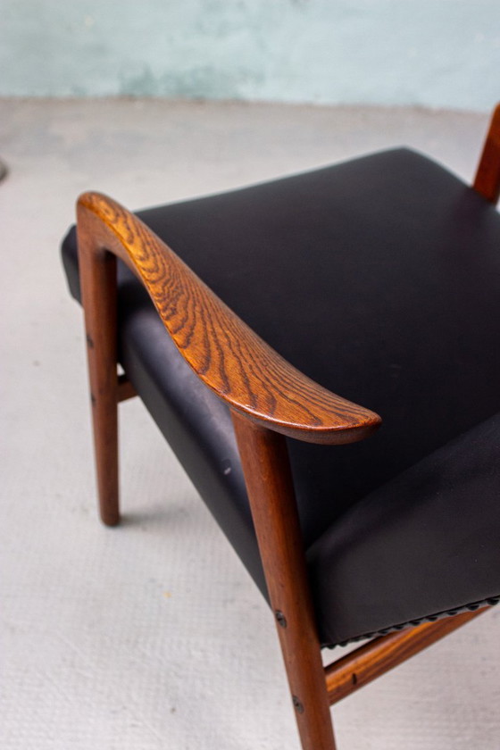 Image 1 of Fauteuil vintage Yngve Ekström, style Easy Chair, en chêne, milieu du siècle, années 60