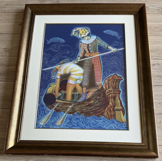 Wim Jonkman - Acte de Balance, lithographie – Objets d'art, Glass, Paper (photo 5 of 15)