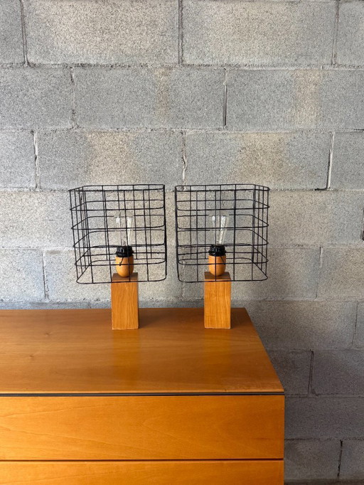 2 Retro Table Lamps 