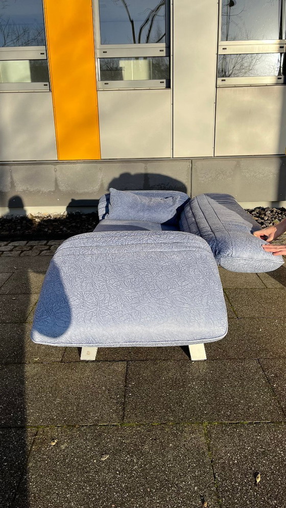 Image 1 of De Sede Design Sofa DS142 Leather (embossed) blue