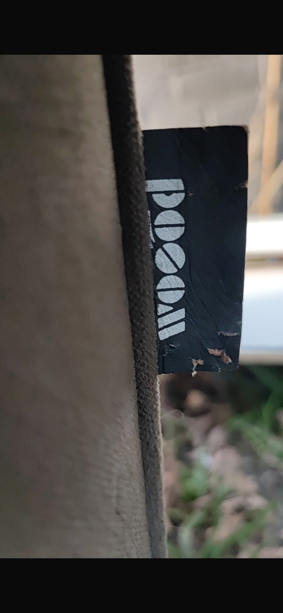 Image 1 of WOOOD Robin armchair warm green velvet with ottoman