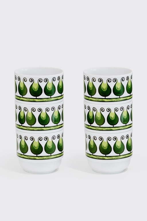 Vintage Kaffeeservice Bareuther Bavaria - Grafisches Mid Century Design