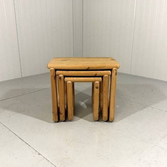 Image 1 of Tables d'appoint Pine Mimiset de style Rainer Daumiller, années 1970