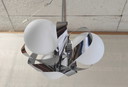 Space-Age chandelier in chrome and opaline glass - 1970s