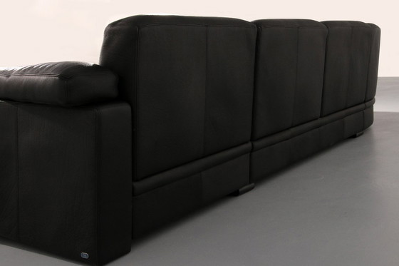 Image 1 of De Sede Modular 7-Piece Mid-Century Leather Sofa in Black – Swiss Icon