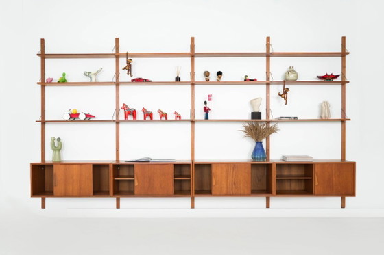 Teak modulair rekkensysteem van Kjell Riise, Brødrene Jåtog Møbelfabrikk, Noorwegen, jaren 60 – Wandrek (photo 24 of 24)