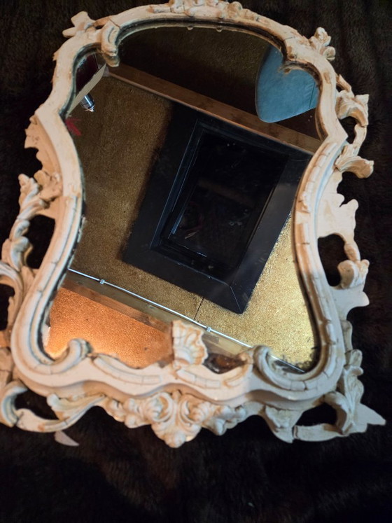 Image 1 of Dutch Trumeau mirror from the 19th century - Rococo style