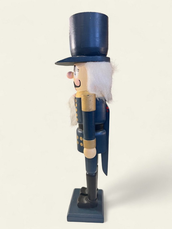 Image 1 of Original Nutcracker "Soldier" | Dark Blue & Gold Uniform | Handcrafted in the Erzgebirge