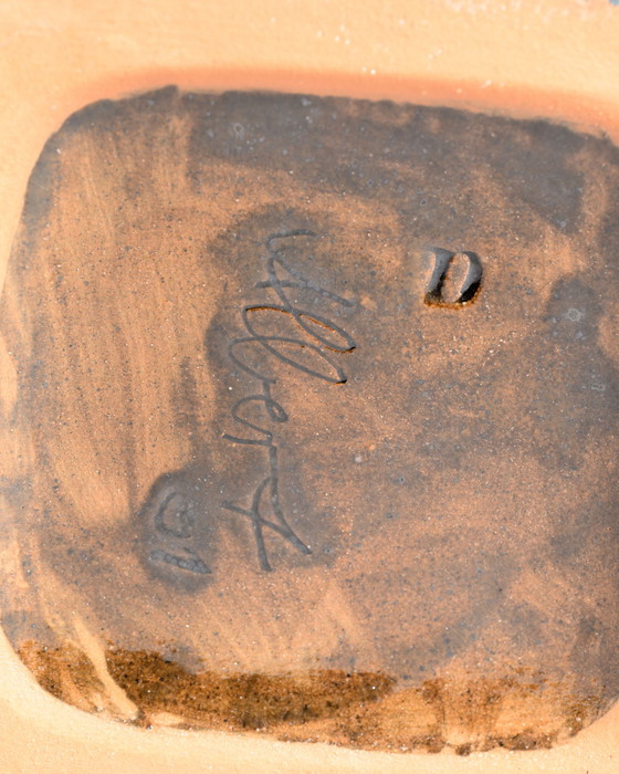 Image 1 of Studiokeramik Vase “Albert ’91” Expressive Hand-Painted Postmodern Art Pottery