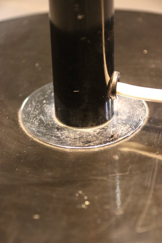 Image 1 of IKEA – Solist – Vintage Mushroom Desk lamp – B8802 – Black – Opal Glass