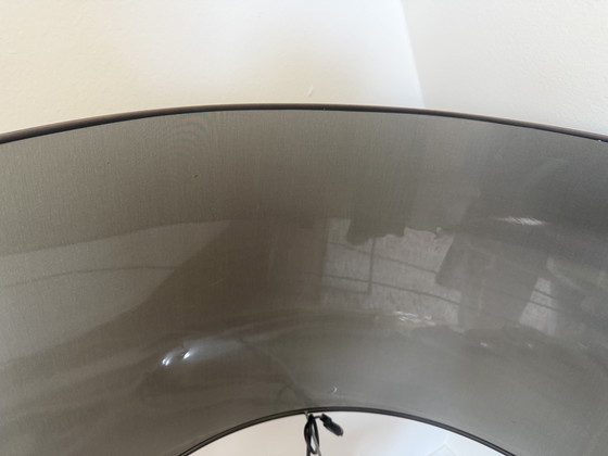 Image 1 of Eicholz Silom floor lamp silver with organza lampshade and taupe edge