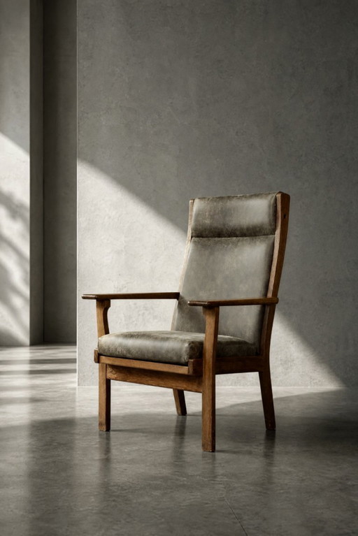 Vintage Mid-Century Danish Modern Model GE-181-A Armchair by Hans J. Wegner for Getama, 1950s