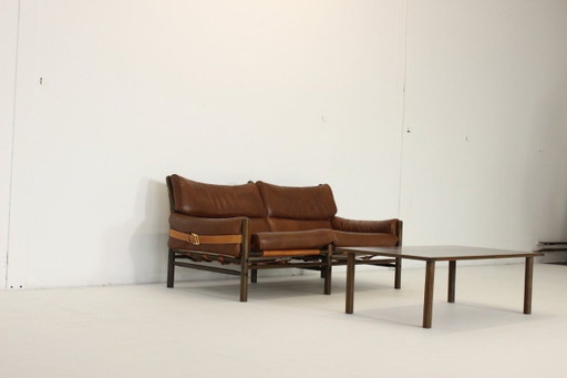 Arne Norell Kontiki Seating Group Leather Sofa Armchair Couch