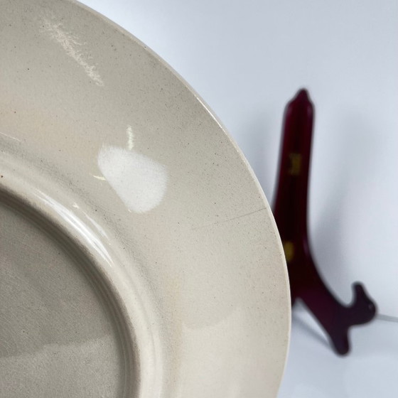 Image 1 of Set di 10 piatti da portata Longwy, XX secolo, decoro floreale