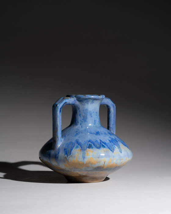 Image 1 of Pierrefonds Jugendstil-Kristallvase, frühes Art Deco, Frankreich, ca. 1910er–1920er Jahre 