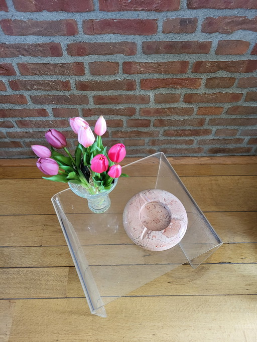 Table d'appoint vintage en plexiglas