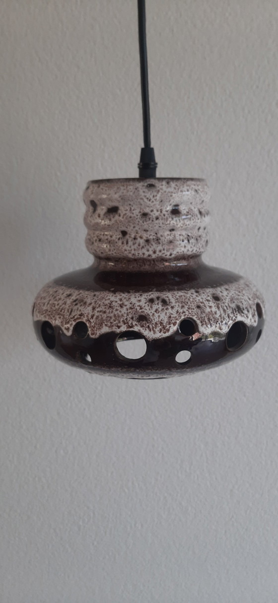 Herda Fat Lava Pendant Lamp, 70s vintage ceramic (photo 3 of 10)
