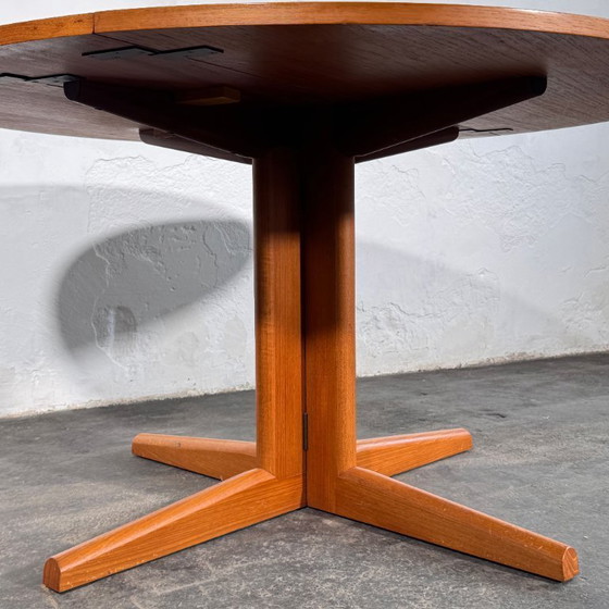 Image 1 of Drop Leaf Round Dining Table, 1960s