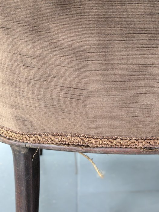 Image 1 of Paire de fauteuils, années 1940, bois, tissu