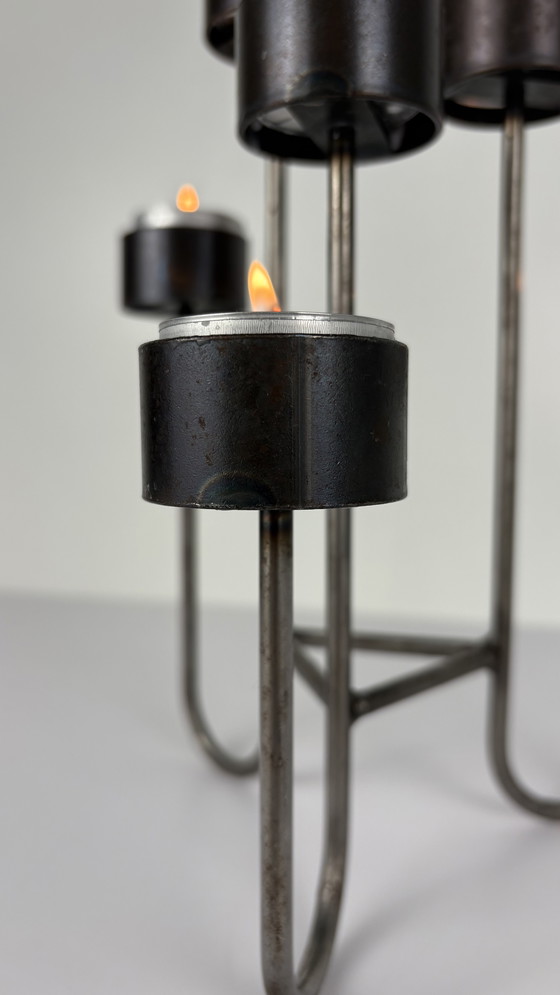 Image 1 of Candeliere vintage in metallo di Tommy Larsen Design, design scandinavo, dalla Danimarca