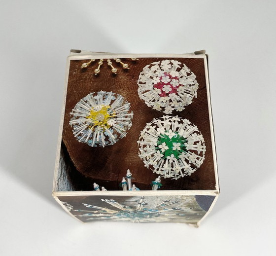 Image 1 of Vintage Space Age Christmas Ornament – Pink – 1960s – Boxed