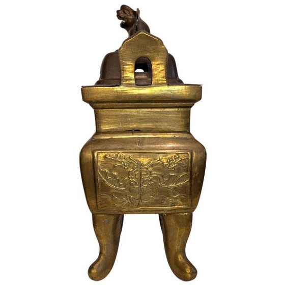 Chinese bronzen wierookbrander met beschermende leeuw – Lot 106 – Decoratieve objecten (photo 4 of 9)