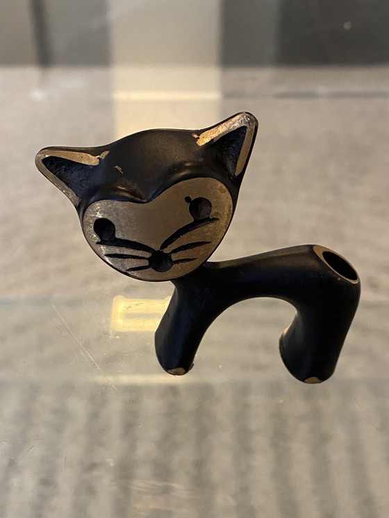 Image 1 of Vintage 1950s Cat Pen Holder by Walter Bosse