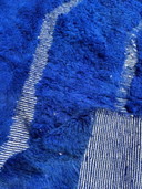 Tappeto marocchino blu fatto a mano, 210x300 cm