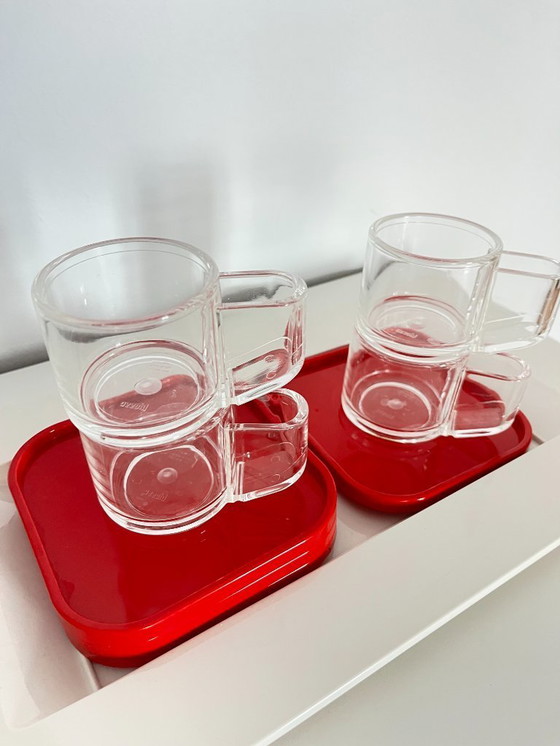Image 1 of Vintage acryl espressokopjes uit het ruimtetijdperk, Biesse, Italië, jaren 70