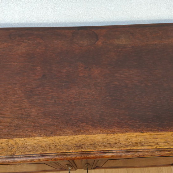 Vintage rustic wooden sideboard, wall cabinet, buffet. (photo 10 of 17)