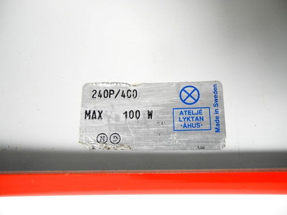 Image 1 of Gran lámpara de techo Bumling roja original de los años 60 de Anders Pehrson para Ateljé Lyktan Ahus