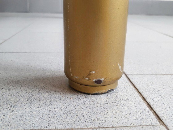 Image 1 of IMPORTANT VINTAGE ITALIAN COFFEE TABLE FROM THE 1960s IN FORMICA, BRASS & GILT STEEL