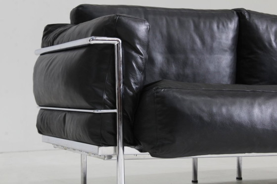 Image 1 of Set of LC2 sofas Grand Confort Le Corbusier for Alivar 1980s