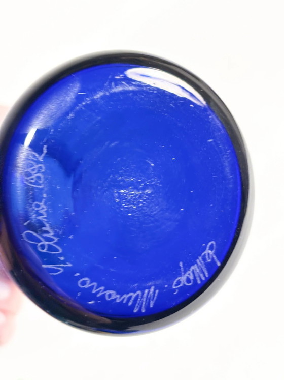 Blue Murano Glass Bottle De Majo by Yoichi Ohira, 1992 – Decorative Objects (photo 10 of 12)