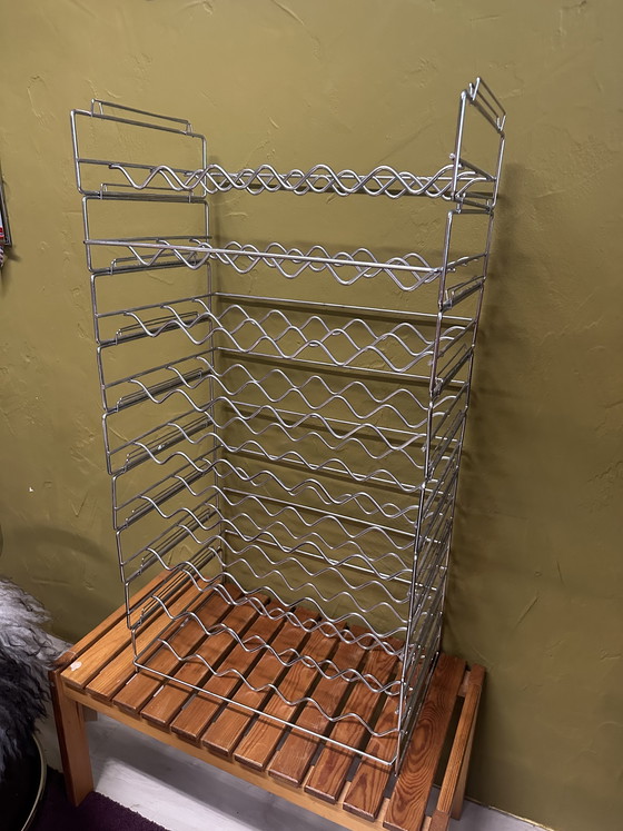 Image 1 of Vintage metalen wijnrek