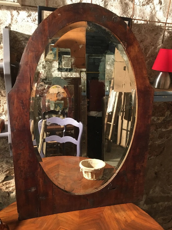 Ovaler Facettenspiegel 92x63 – Holz (photo 8 of 10)