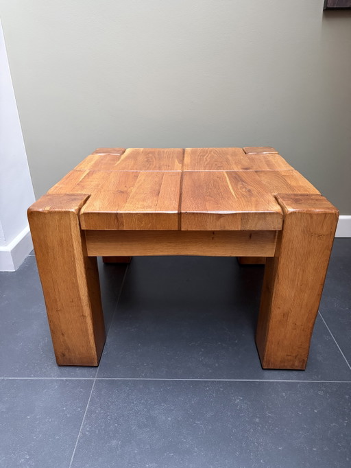 table basse robuste en bois de style brésilien vintage