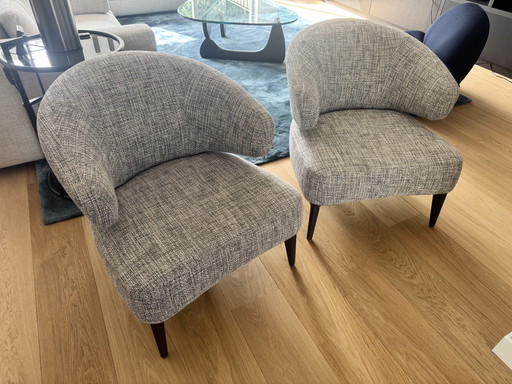 Fauteuils Minotti Aston, lot de 2, comme neufs