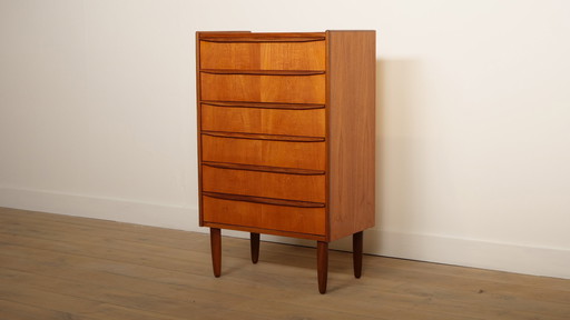 Commode danoise vintage | teck | 6 tiroirs | 106 cm