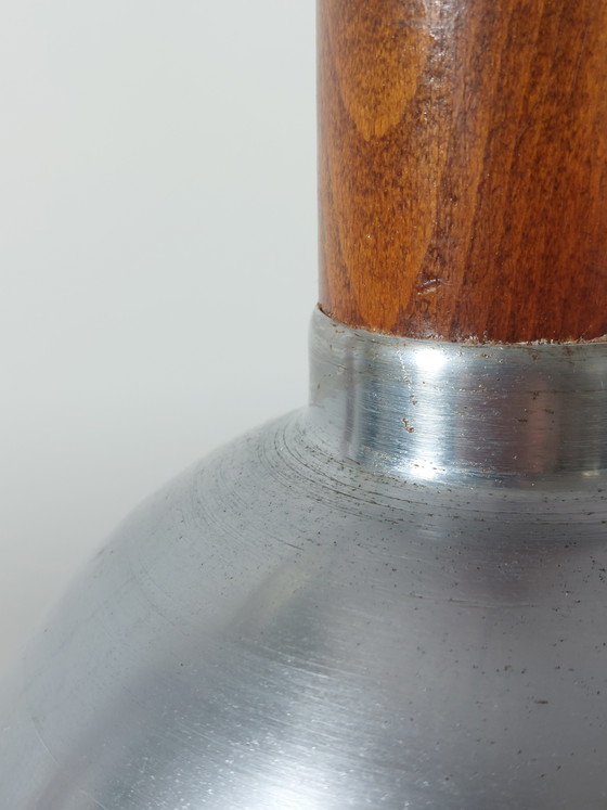 Image 1 of Vintage mid-century unique table lamp with ball base, Art Deco Revival style